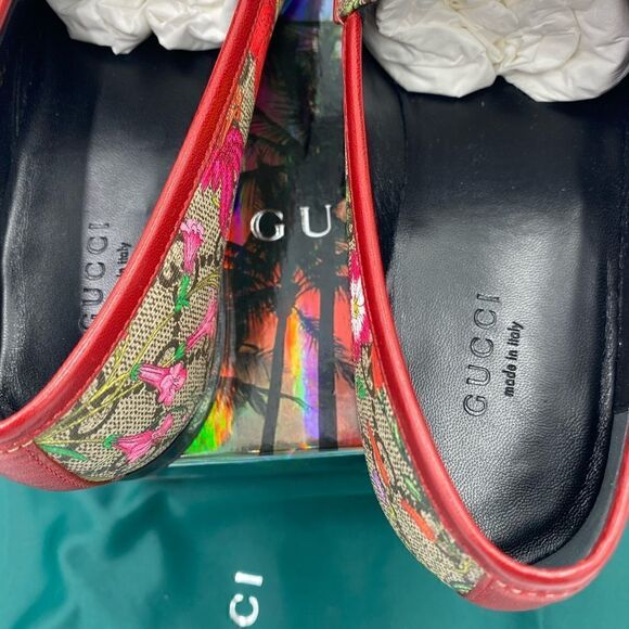 SOLD!!!!!!!!Women’s Gucci new Jordaan GG Supreme Loafers size 37.5 made in Italy - Picture 8 of 10